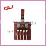 Hip Flask Score Card Holder With a Scoring Book a Pencil 4 Wooden Tees 2 Ball Markers and a Divot Tool thumbnail-1