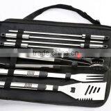 Yangjiang Factory Manufacture 8 Pcs Stainless Steel BBQ Set With Nylon Bag