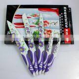 Fashion coating kitchen knife set