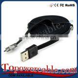 Led Light Double Color Usb 2.0 Weave Data Cable For Samsung S4 For Sony Z3 thumbnail-4
