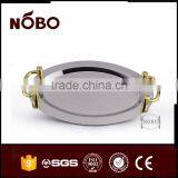 Oval Shape Mirror Surface Stainless Steel Serving Tray thumbnail-1