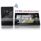 Home Security 2.4G Wireless Video Door Phone Intercom Doorbell Camera with 7"LCD Monitor Access Control