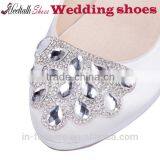 Wholesale White Wedding Shoes Middle Heel Ladies Shoes Low Shoe Factory China thumbnail-4