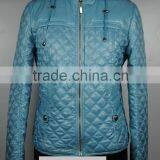2015 -2016 Top Sales High Quality Light Blue Coat Women Fake Leather Jacket With Hood