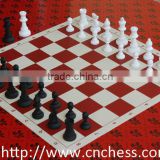 Silicone chess set with red board