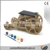 DIY Educational Kids Assembly Wooden Car Solar Powered Toys thumbnail-1