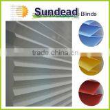 25mm 20mm Bottom up Polyester Fabric Pleated Blinds Plissee no Cord Very Safety for Kids thumbnail-3