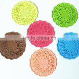 Retro Hollow Design Anti-heated Round PVC+silicone Tablewear Placemats thumbnail-4