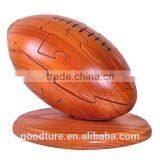 Rugby American Football Wooden 3D Puzzle Brain Teaser Jigsaw Puzzle Game thumbnail-1