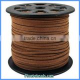 Wholesale 2.7mm Faux Flat Suede Necklace Cords Brown Color SC-1055