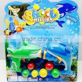 Shooting Game Solid Color Shark Dolphin Ping-pong Gun With Bowling Ball Sport Toy thumbnail-5