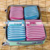 New Trendy Multi-purpose Storage Stripe Curshion Fabric Big Zipper Travel Bag thumbnail-1