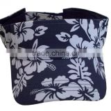 cotton twill all over printing sun visor cap,short visor cap