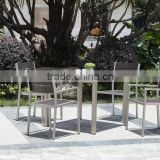 full aluminum dining chair and table, aluminum brushed outdoor furniture