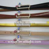 Lady's Fashion Colorful Skinny Belt With Diamond for Dress thumbnail-2
