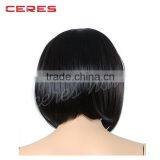 Brazilian Human Hair Short Bob Straight Lace Front Wig Bleached Knots For Black Women thumbnail-1