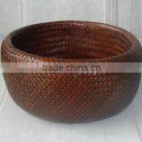 New Nature Bamboo Basket Wall Baskets for Flowers Wholesale Bamboo Double Wall Basket, Craft Basket for Storage and Decoration