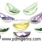 Multi Gemstones Watermelon Slice Cut Faceted Lot For Gold Bands From Manufacturer thumbnail-1