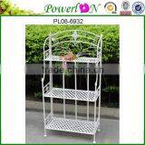 Metal Garden Arch and Gate, White, Round Top, Perfect For Various Climbing Plant thumbnail-6