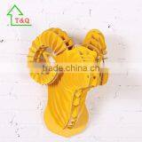 Wood Argali Animal Head 3D Wall Home Hotel Lobby Wall Decor thumbnail-4