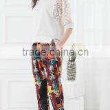 NEW ARRIVAL Summer Tops and Blouses 2016 White Lace Sleeve Shirt for Woman Chiffon Fabric OEM Tops Cheap Price thumbnail-3