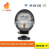 Auto parts 27W LED round work light for truck ship boat 4inch 2025lumen led driving work light