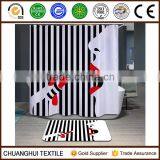 180cm*180cm Digital Printed Beautiful Lady Shower Curtain thumbnail-1