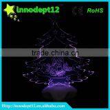 Christmas Gift 3D Illusion Led Optical Night Light, Tree Shape Christmas Decoration thumbnail-2