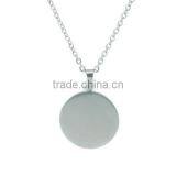 Stainless Steel Letter Pendant , Round U Black Pendant thumbnail-2