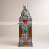 Metal Lantern Mini Lantern Wedding Favors of Coloured Glass - Hand Crafted Mini Moroccan Lantern thumbnail-1
