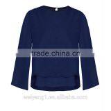 Contrast Trim Double Layer Top Fashion Woman Shirt thumbnail-5