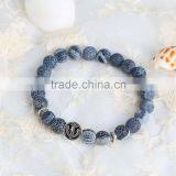 Europe Fashionable 2016 SILVER Bangle Dinosaur Stone Beads Bracelet Jewelry thumbnail-4