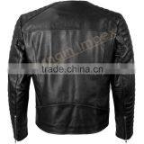 Men's Black Biker Leather Jacket thumbnail-5