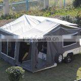 High Quality 7x6ft Australia Off-Road Hard Floor Rear Folding Camper Trailer With Tent And Bed thumbnail-1