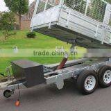 10x5 Hot Dipped Galvanized Tandem Hydraulic Tipping Trailer With Cage Used Farm thumbnail-6