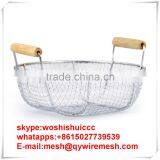 BBQ Accessory Large Grill Basket for Fish Meat Vegetable Hamburger