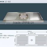 Stainless Steel Kitchen Sink JZ-362 150X50X16CM Hot Sale Sinks thumbnail-2