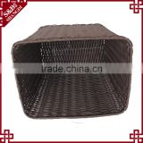Wholesales waterproof PE rattan handwoven dirty clothes basket for hotel and home dirty clothes