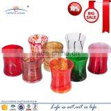 HANDCRAFTED VOTIVE GLASS CANDLE HOLDER; EMPTY WAX CANDLE HOLDER thumbnail-2