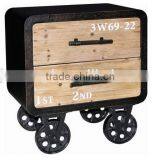 Vintage Wood 2 Drawer Cabinet thumbnail-1