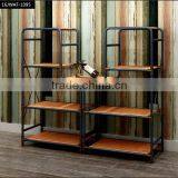 4 Tiers Two Parts Wooden Antique Living Room Shelf thumbnail-1