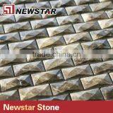 Emperador Dark 3D Beveled Brick Mosaic thumbnail-1