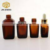 50ml 40ml 30ml 15ml Amber Glass Essential Oil Dropper Square Bottles thumbnail-1
