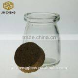 Glass Pudding Jar Milk Jar With Plastic Cork Jar thumbnail-2
