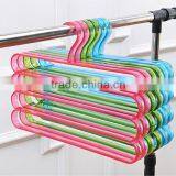 Fashion Colorful 4Layer Plastic Trousers Hanger Towel Hanger Clothes Hanger thumbnail-6