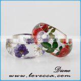Gift Real Dried Flower Resin Bangle ,pressed Flower Bracelet ,preserved Flower Bangle thumbnail-1