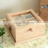 Portable Natural Wooden Tea Box thumbnail-2