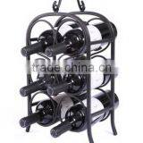 Decrative 6 Bottle Metal Wall Mounted Wine Display Rack thumbnail-4