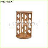 Round Bamboo Kitchen Spice Rack With 16 Jars/Homex_Factory thumbnail-2