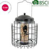 Outdoor 12 Inch Black 4-Peg Squirrel Proof Bird Feeder thumbnail-1